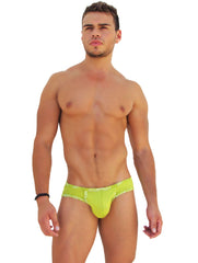 Icker Sea Logo Trim Kiss My Ass Brief Underwear Green COI-14-GREEN-03