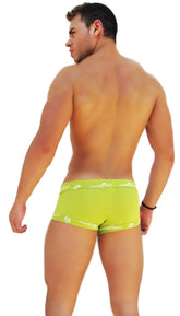 Icker Sea Logo Trim Lace Front Boxer Brief Underwear Green COI-14-GREEN-07