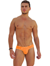 Icker Sea Logo Trim Kiss My Ass Brief Underwear Orange COI-14-ORANGE-03