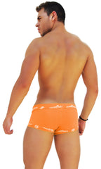 Icker Sea Logo Trim Lace Front Boxer Brief Underwear Orange COI-14-ORANGE-07