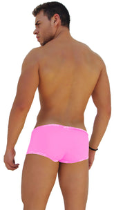 Icker Sea Logo Trim Low Boxer Brief Underwear Pink COI-14-PINK-05