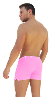 Icker Sea Side Slit Long Boxer Brief Underwear Pink COI-14-PINK-08