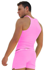 Icker Sea Logo Trim Kiss My Ass Tank Top T Shirt Pink COI-14-PINK-09