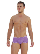 Icker Sea Logo Trim Low Boxer Brief Underwear Purple COI-14-PURPLE-05