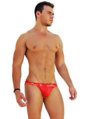 Icker Sea Logo Trim Microslip Bikini Underwear Red COI-14-RED-01