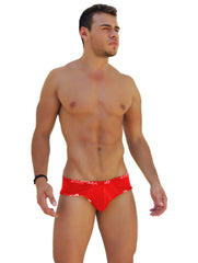 Icker Sea Logo Trim Mini Bikini Underwear Red COI-14-RED-04