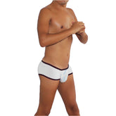 Icker Sea Logo Pouch Contrast Trim Mini Boxer Brief Underwear White/Black COI-16-08N