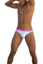 Icker Sea Stud Slip Bikini Underwear White/Pink COI-16-33WP