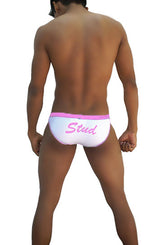Icker Sea Stud Slip Bikini Underwear White/Pink COI-16-33WP