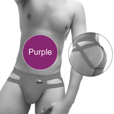 Icker Sea Hoops Jock String Jock Strap Underwear Purple COI-20-01