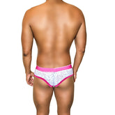 Icker Sea Acid Mesh Piping Brief Underwear Fuchsia COI-21-02