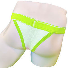Icker Sea Acid Mesh Piping Cheeky Tanga Bikini Underwear Green COI-21-03