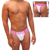 Icker Sea Acid Mesh Piping Cheeky Tanga Bikini Underwear Pink COI-21-03