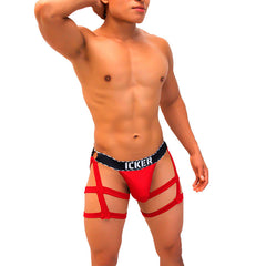 Icker Sea Garter Y Back G String Underwear Red COI-21-08