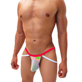 Icker Sea Fruitful Enhancement Mesh Jock Strap Underwear Red COI-21-13