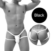 Icker Sea Enhancement Micro Jock Thong Jock Strap Underwear Black COI-21-14