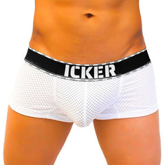 Icker Sea Mesh Contrast Boxer Brief Underwear Black COI-22-04