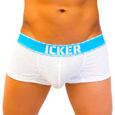 Icker Sea Mesh Contrast Boxer Brief Underwear Blue COI-22-04