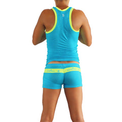 Icker Sea Duotone Matching Tank Top & Boxer Brief Set Blue/Green COR-16-03