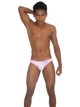Icker Sea Devoured thong underwear in pink and white with a subtle side logo for comfortable everyday wear