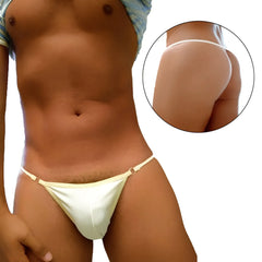 White icker sea free access mini suspensor ring pouch underwear with thin light elastic straps and seamless design