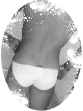 Icker Sea fresh dots logo trim microslip bikini underwear in white mesh with subtle elastic waistband purple COI-14-FD-03