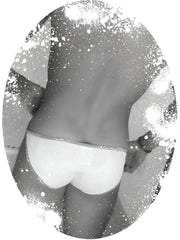 Icker Sea fresh dots logo trim microslip bikini underwear in white mesh with subtle elastic waistband purple COI-14-FD-03
