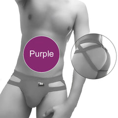 Purple icker sea hoops jock string underwear with sleek form-fitting design and reinforced side straps
