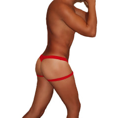 Red low-rise icker sea jock thong underwear with minimal design and stretch fabric for comfortable wear