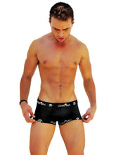 Black men’s boxer briefs with white r and jockey branding on waistband in icker sea logo trim underwear black coli 14 black 06