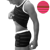 Icker Sea Transparent Lines Stripes Tank Top & Boxer Brief Pyjama Set Fuchsia PJ-19-01