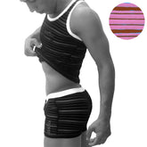 Icker Sea Transparent Lines Stripes Tank Top & Boxer Brief Pyjama Set Pink PJ-19-01