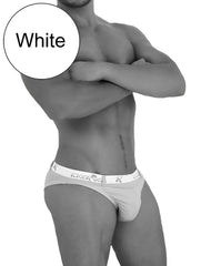 White lace-trimmed briefs with icker sea sailor belted logo waistband in white for swimwear use
