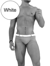 White icker sea sailor belted logo square cut trunk swimwear with branded waistband in white