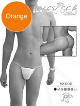 Icker sea solid micro g string underwear in orange featuring a white thong design for comfortable wear
