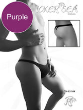 Purple icker sea solid mini thong underwear men’s swimwear model COI-12-104 front view