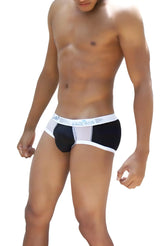 Icker Sea weekly contrast panel brief underwear in black and white with branded waistband for athletic use