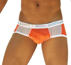Icker Sea Weekly Contrast Panel Brief Underwear Orange/White WK-13-07