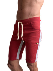 Short Eco-Track (Cinabre avec gris)