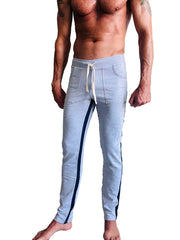 Pantalon de survêtement Eco-Track & Yoga (Gris chiné avec bleu)