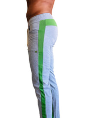 Pantalon de survêtement Eco-Track & Yoga (Gris chiné avec vert)