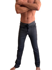 PERFORMANCE - Pantalon de jogging et de yoga long à revers haut de gamme (gris anthracite chiné)