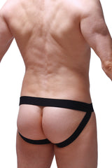 PetitQ jockstrap pinces black athletic briefs with a snug supportive fit and reinforced waistband