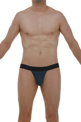 Navy blue briefs with black elastic waistband in jockstrap prussian blue for comfortable athletic support
