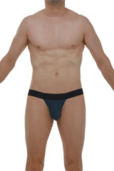 Navy blue briefs with black elastic waistband in jockstrap prussian blue for comfortable athletic support