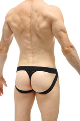 PetitQ Jockstring Messé Net Black