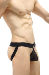 PetitQ Jockstring Messé Net Black