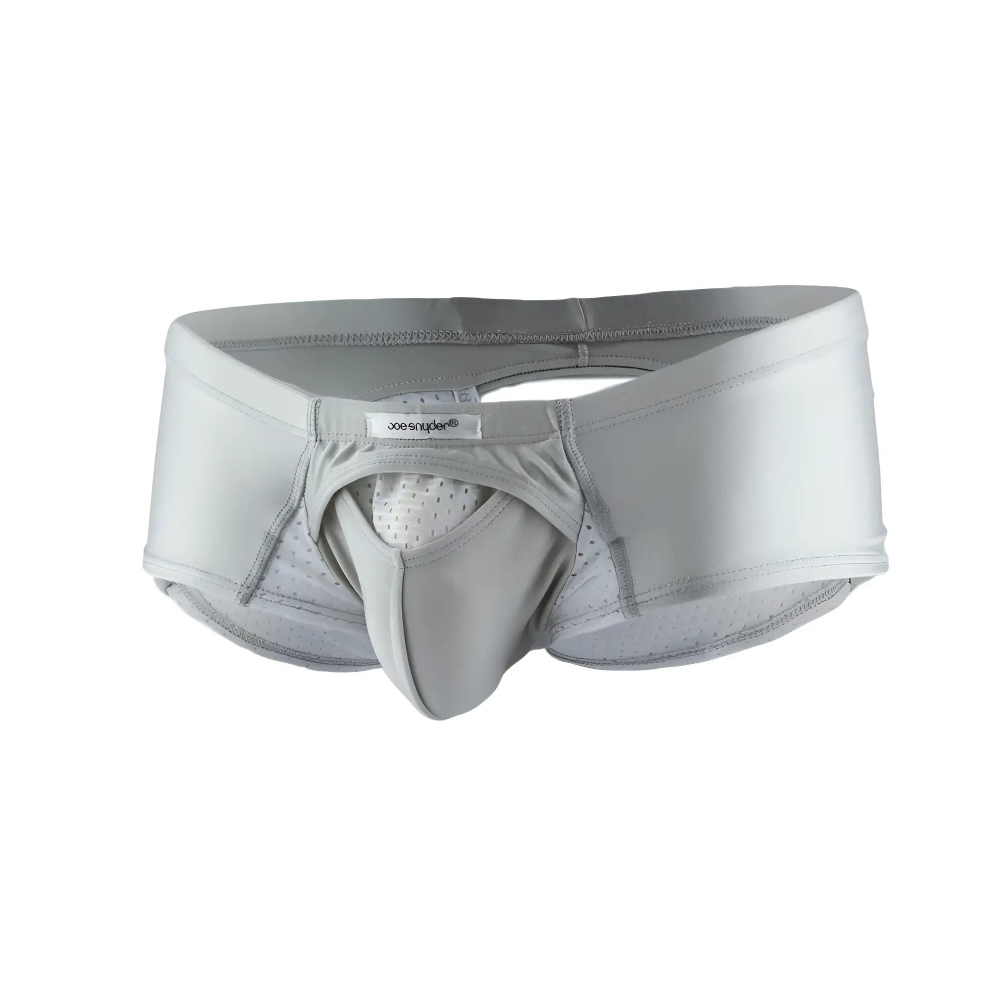 Gray men’s underwear joe snyder cheek sexiest with supportive contoured design and perforated mesh lining