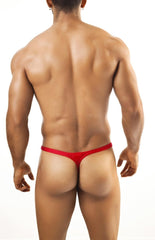 Red thong underwear by joe snyder rio thong showing the back side made from soft breathable fabric