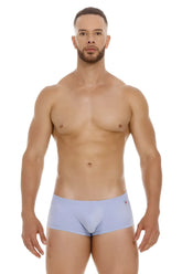 Jor 2069 orion trunks sky blue light blue form-fitting men’s briefs with subtle red logo on waistband